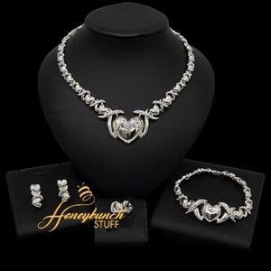 4 peice silver I love you hugs n kisses set